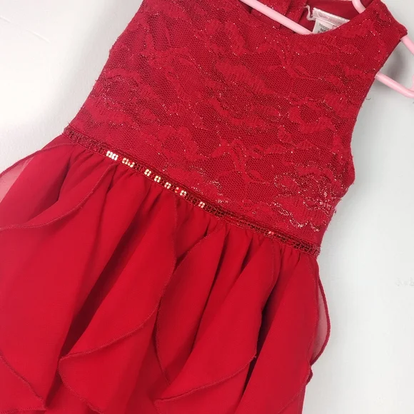 Red Rose Petal Dress - Picture 2 of 4